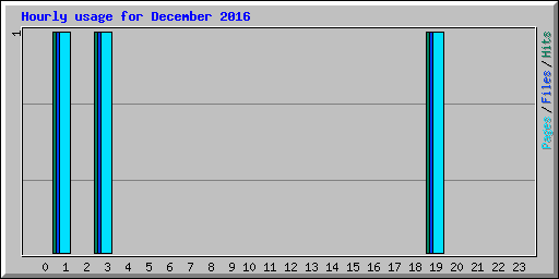 Hourly usage for December 2016